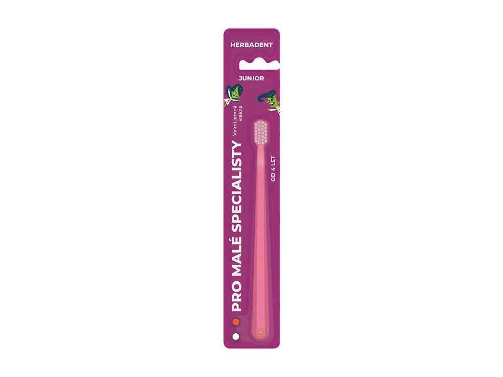 HERBADENT JUNIOR tandborste extra mjuka borst rosa