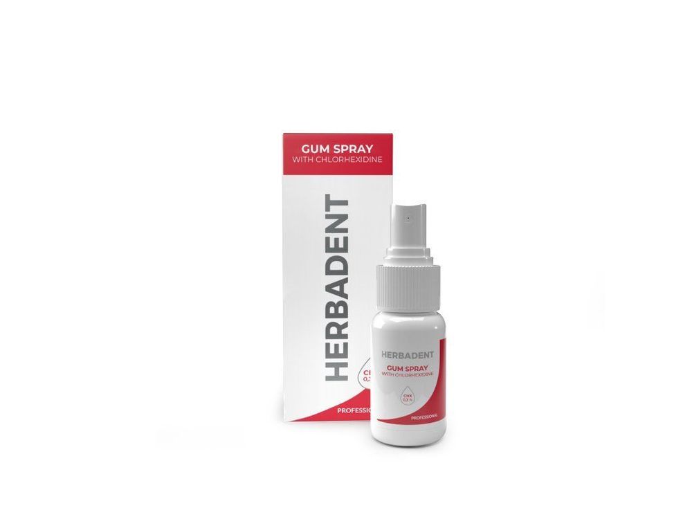 HERBADENT PROFESSIONAL Spray för tandkött med klorhexidin 25 ml