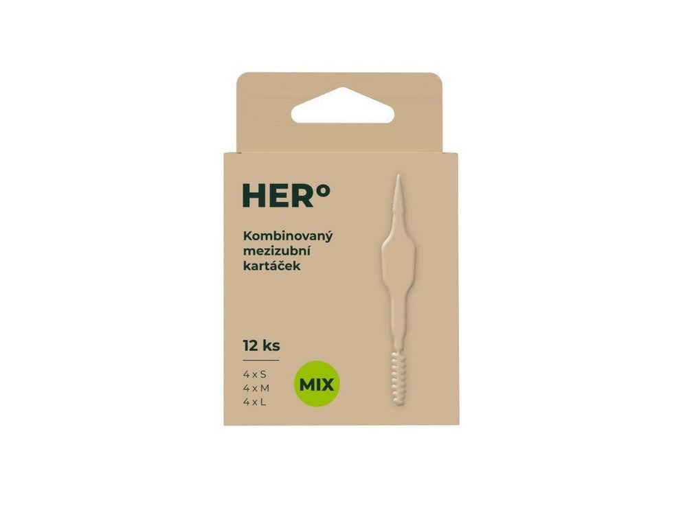 HERBADENT HERo interdentalborstar MIX storlekar, 12 st