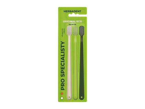 HERBADENT ORIGINAL ***** ultramjuka borst - blandade färger - Blister Triplepack