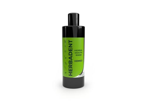 HERBADENT HOMEO Örttandvatten utan fluor och mentol 400 ml