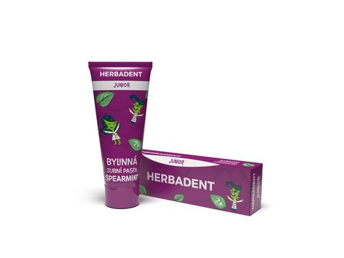 HERBADENT JUNIOR Örtstandkräm med fluor, grönt mynte, 7+, 75 g