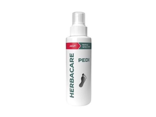 HERBACARE PEDI AKUT Spray med klorhexidin (0,12%) för hygienisk vård av fötter och naglar med inflammation 240 ml